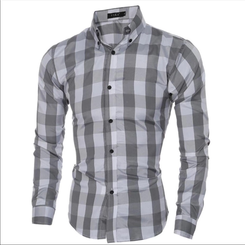 ▪️Plaid Slim Fit Button Up Shirt